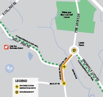 Map of Pine Grove Drive intersection improvements