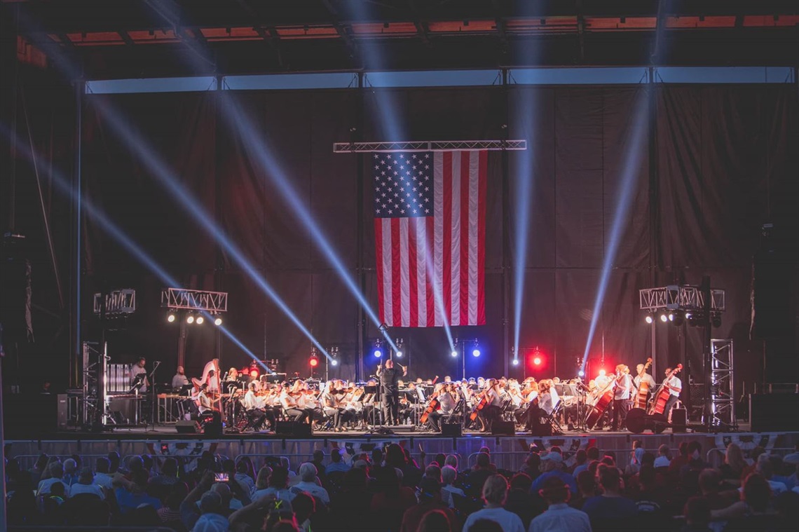 The Wilmington Symphony Orchestra performing during the POPS concert in 2022.
