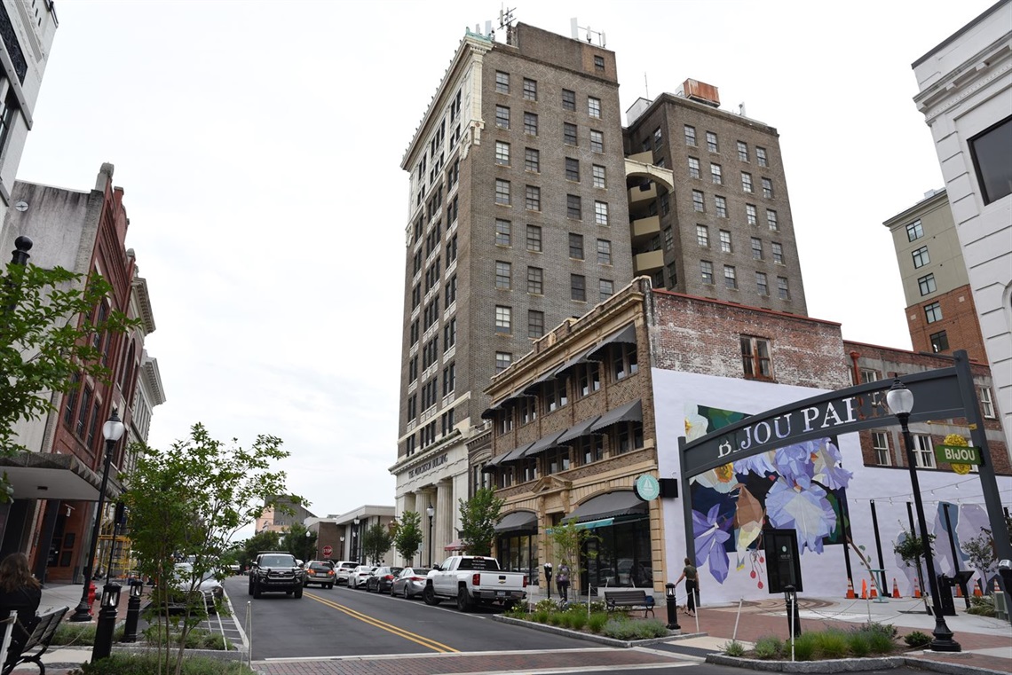 A view of Front Street near Bijou Park